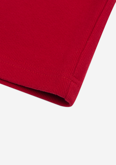 Cardinal Red Cotton Polo Shirt - Long Sleeve