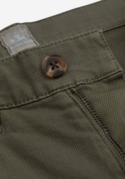 Smart Fit Classic Olive Piqué Gabardine