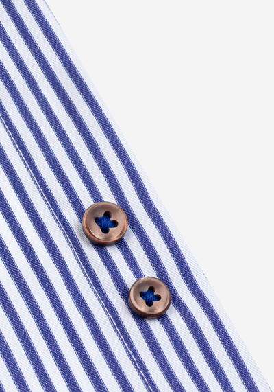 Crisp Blue Stripe Twill Shirt