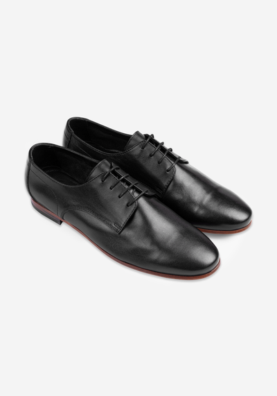 Iron Black Calf-Skin Leather Lace-up