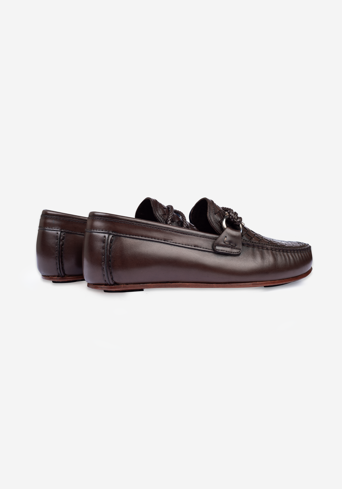 Espresso Brown Quilted Calf-Skin Leather Slip On