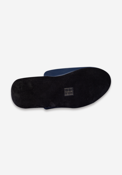 Mist Blue Calf-Skin Leather English Slipper