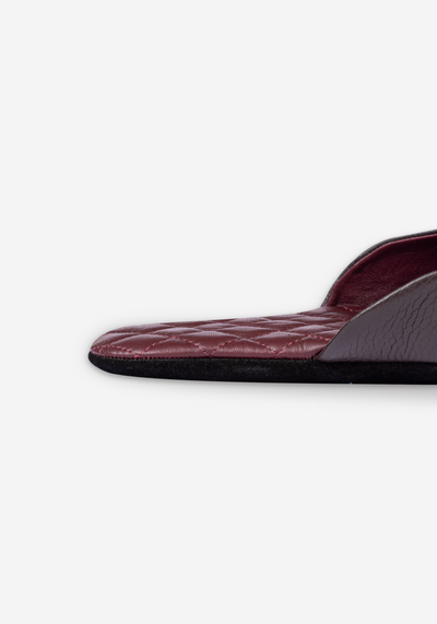 Amber Brown Calf-Skin Leather English Slipper