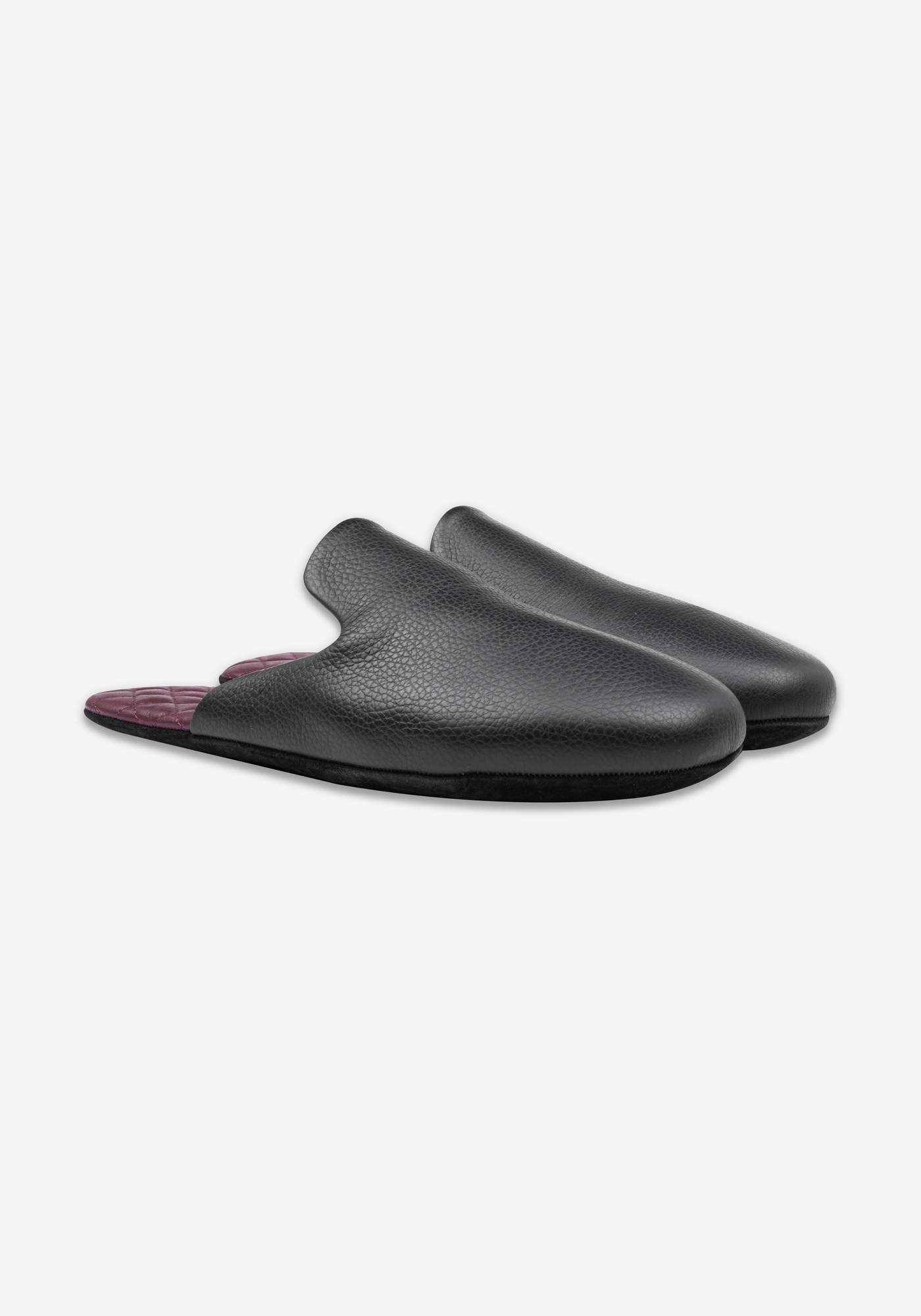 Raven Black Calf-Skin Leather English Slipper