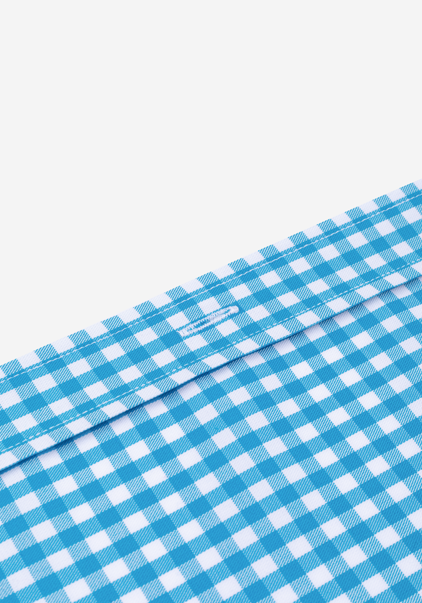 Aqua Blue Checked Twill Shirt