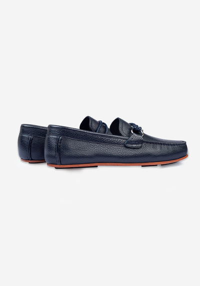 Dawn Blue Calf-Skin Leather Slip On