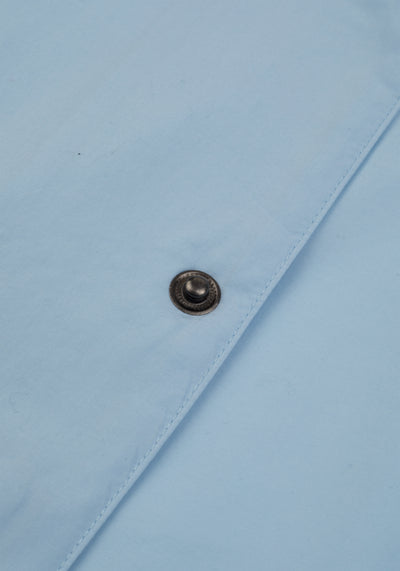 Powder Blue Piece-Dyed Overshirt