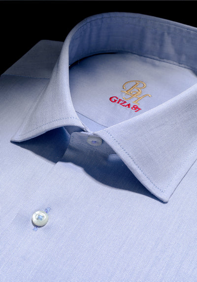 Giza 87 Cotton Clear Blue Fine Oxford Shirt