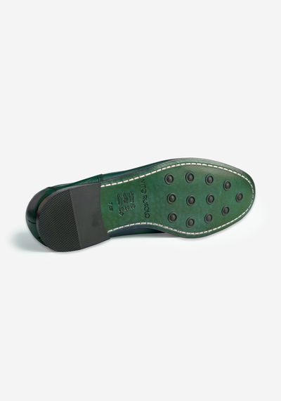 Ivy Green Calf-Skin Leather Lace-up