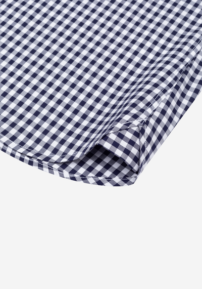 Ink Navy Checked Twill Shirt