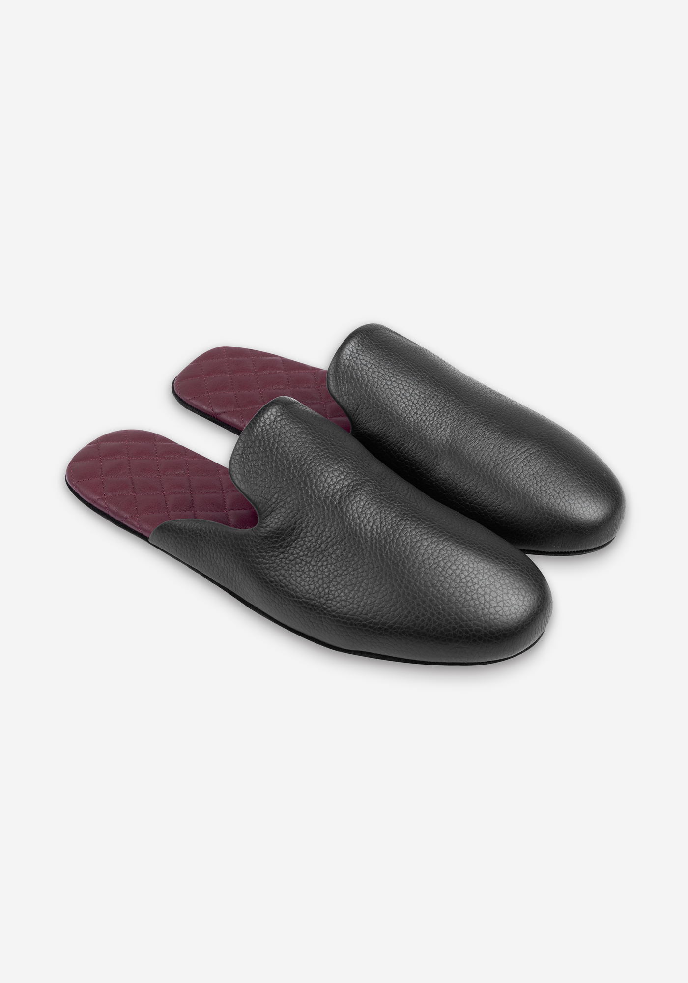 Raven Black Calf-Skin Leather English Slipper