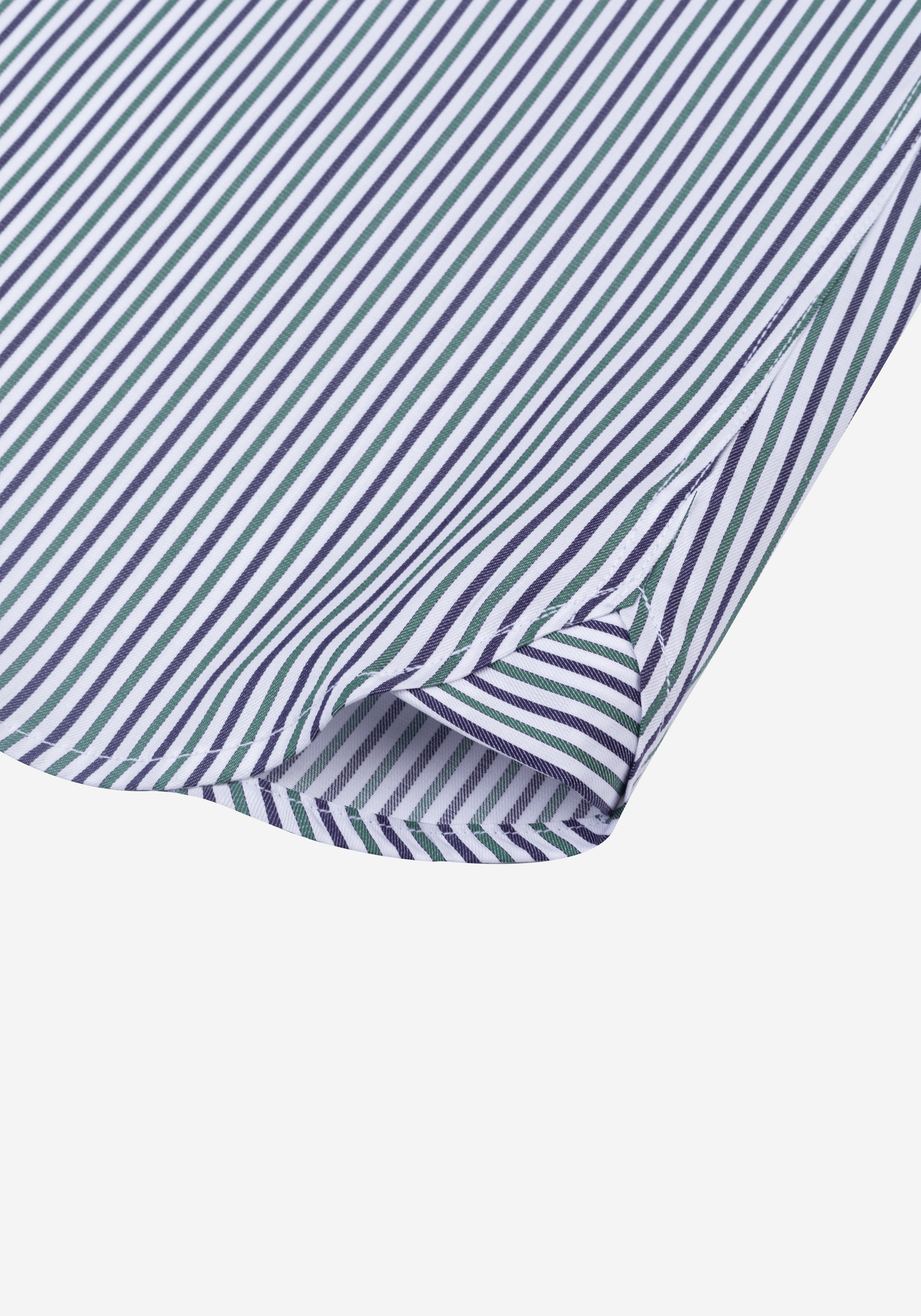 Verdant Green Navy Stripe Twill Shirt