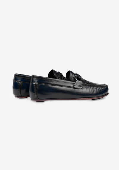 Slate Black Quilted Calf-Skin Leather Slip On