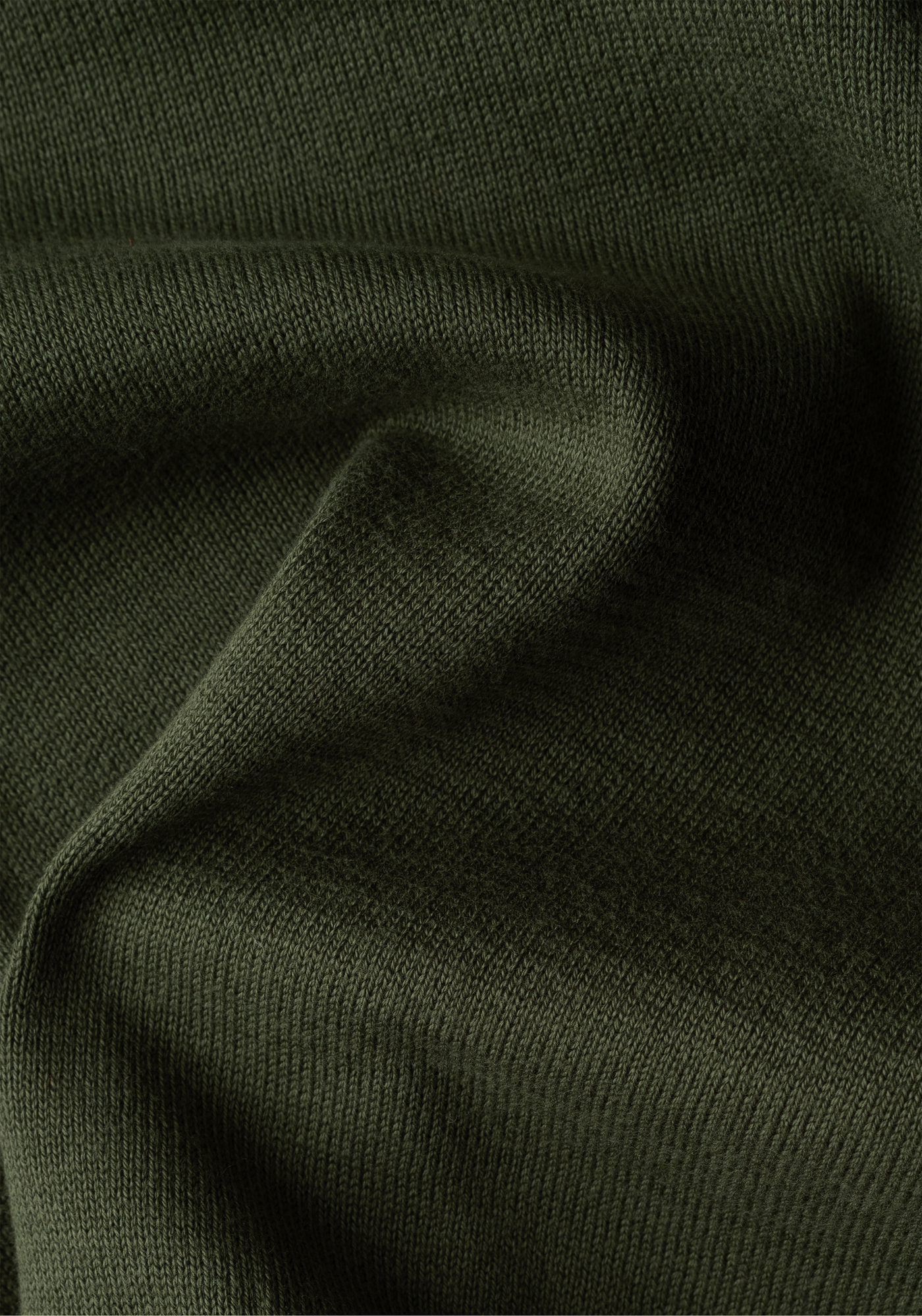 Dim Olive Zip Cotton Pullover