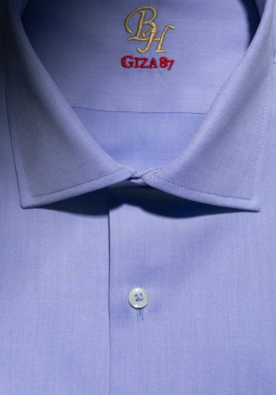 Giza 87 Cotton Vapor Blue Fine Oxford Shirt