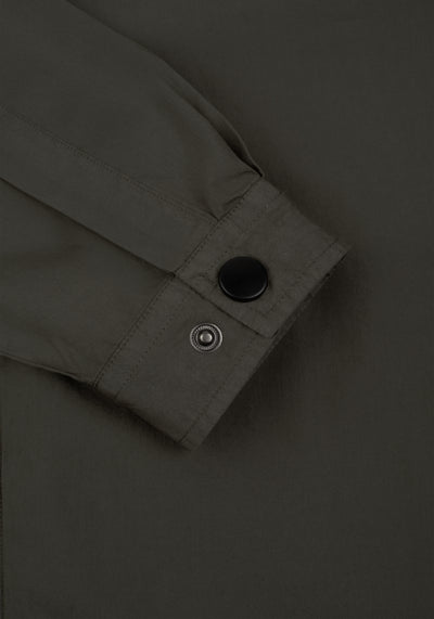 Shadow Olive Piece-Dyed Overshirt