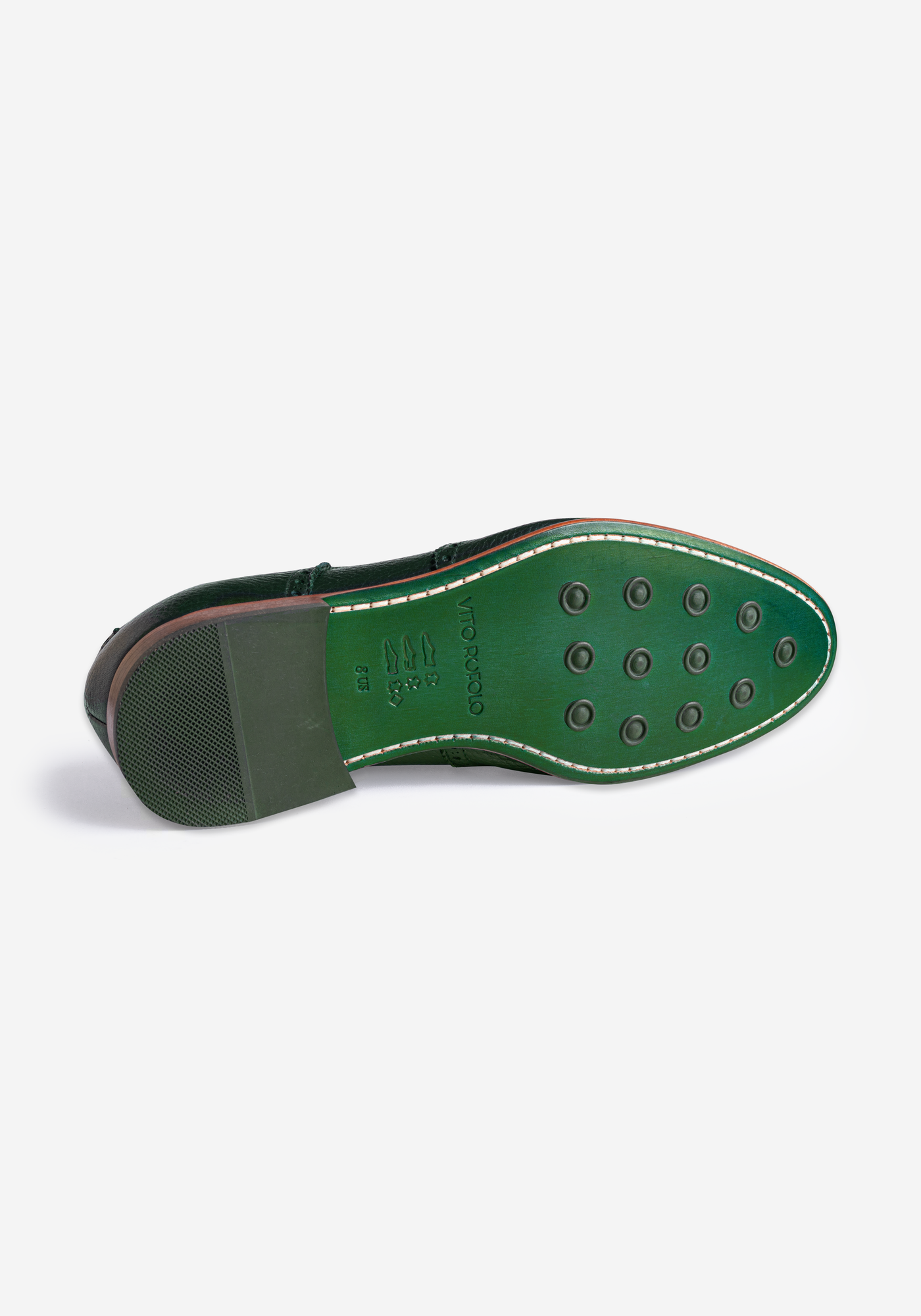 Clover Green Calf-Skin Brogue Leather Lace-up