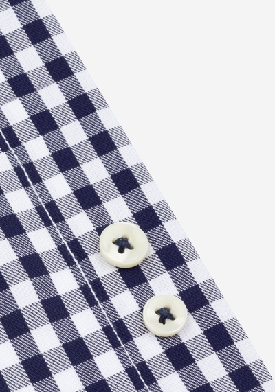 Ink Navy Checked Twill Shirt