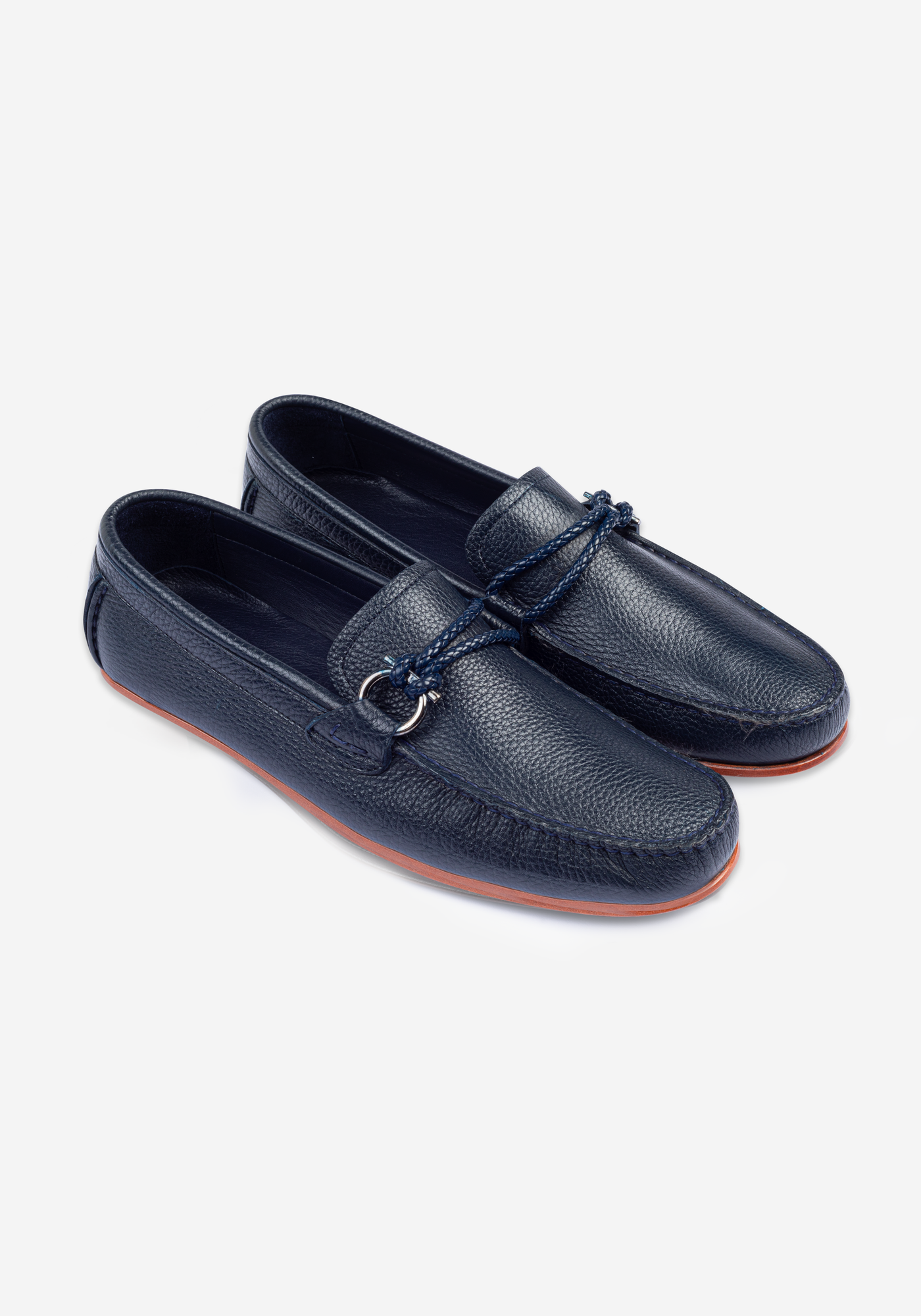 Dawn Blue Calf-Skin Leather Slip On