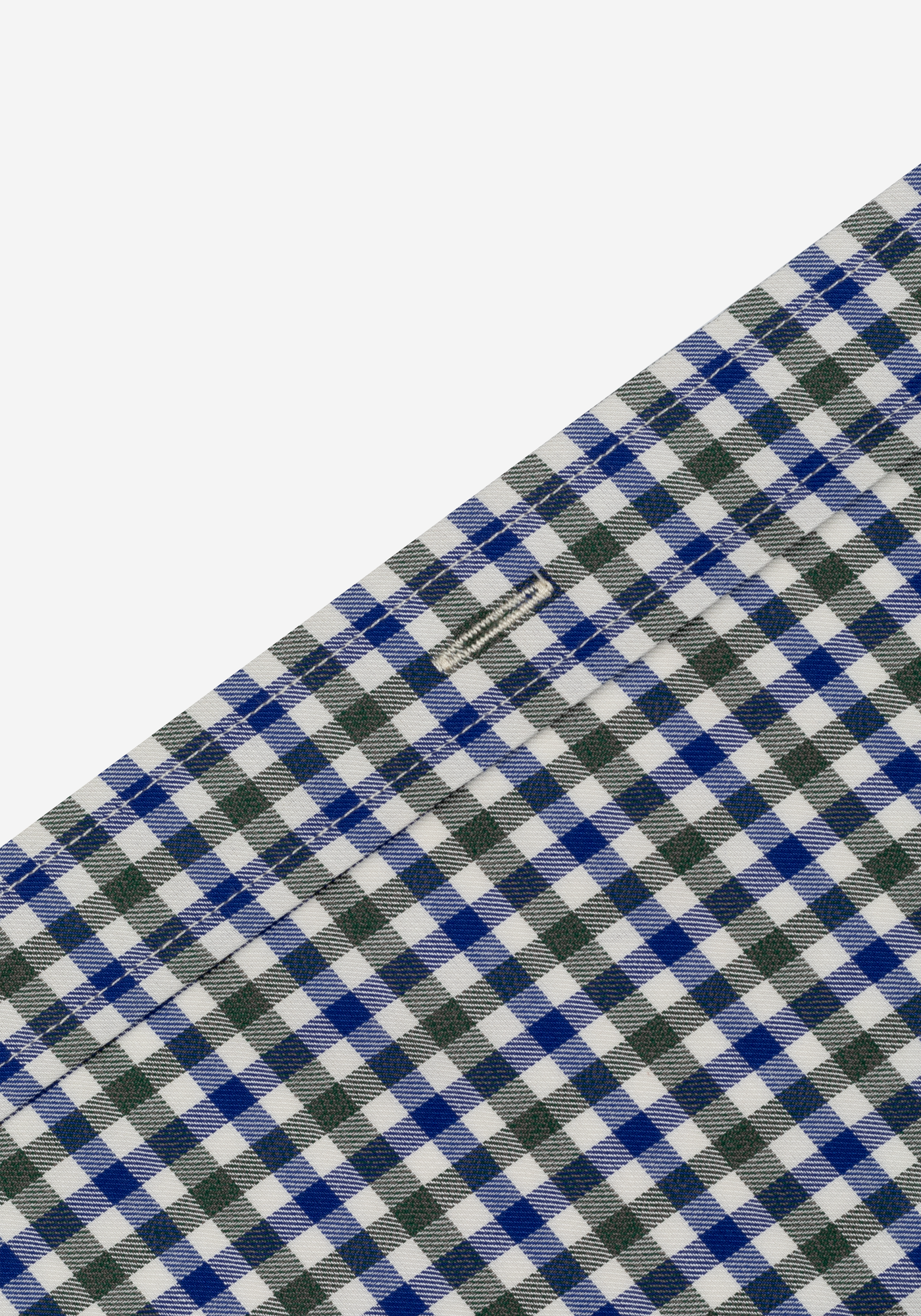 Green Blue Checked Twill Shirt