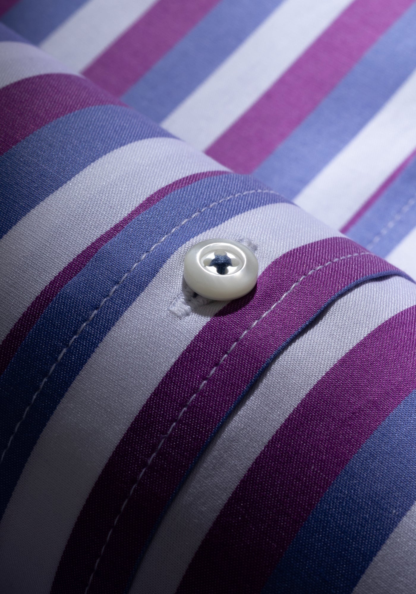 Giza 87 Cotton Parti-Colored Stripe Fine Twill Shirt