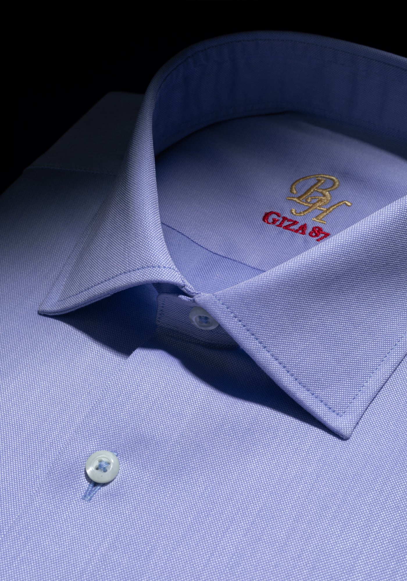 Giza 87 Cotton Vapor Blue Fine Oxford Shirt