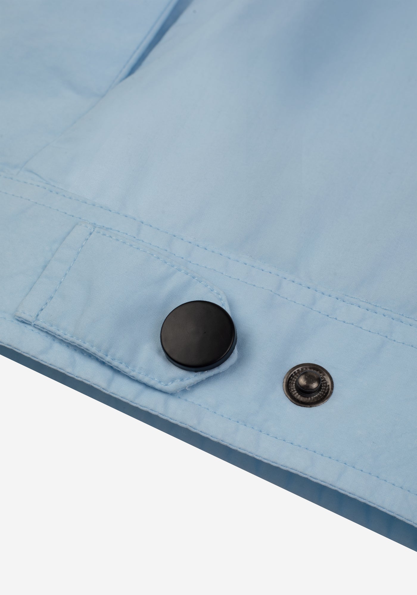 Powder Blue Piece-Dyed Overshirt