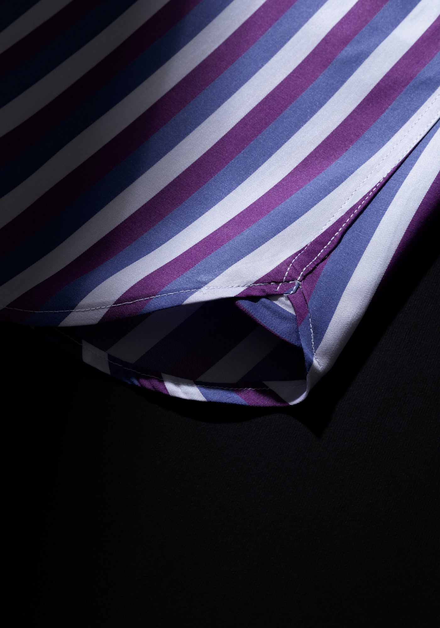 Giza 87 Cotton Parti-Colored Stripe Fine Twill Shirt