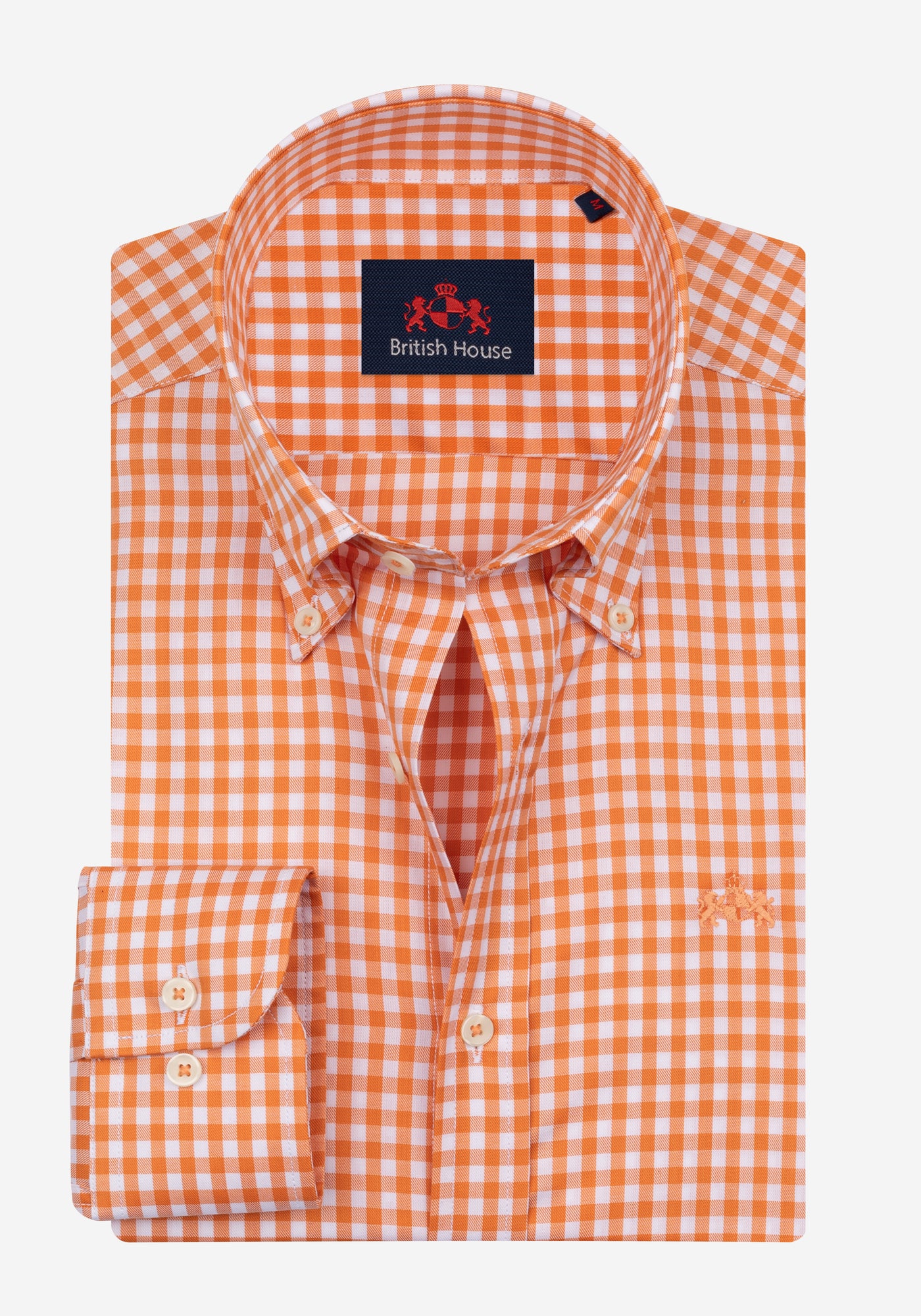 Harvest Orange Checked Twill Shirt