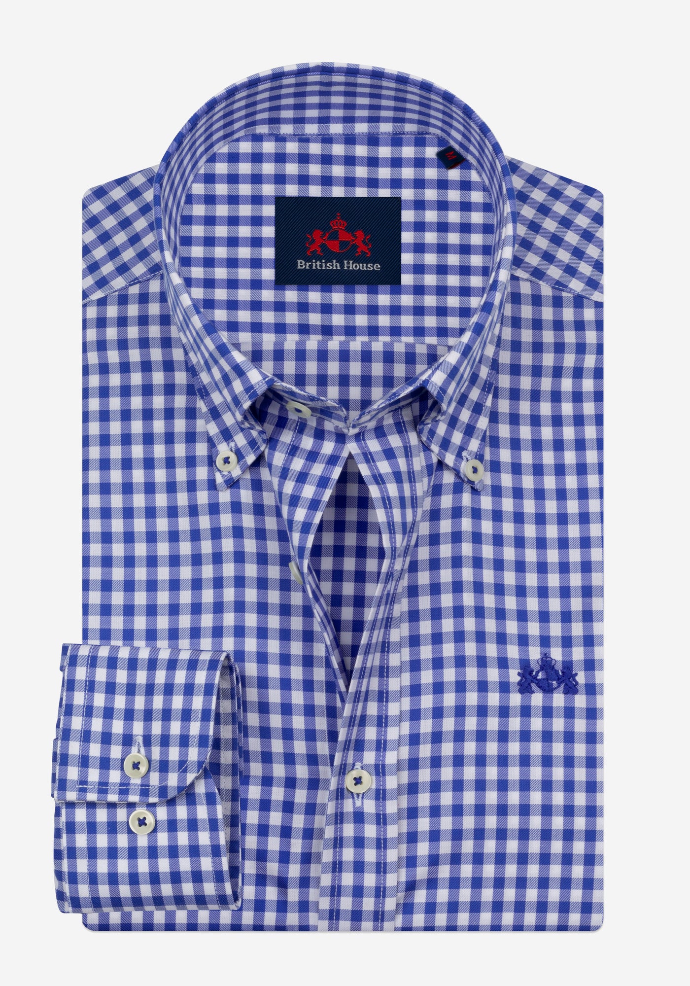 Classic Blue Checked Twill Shirt