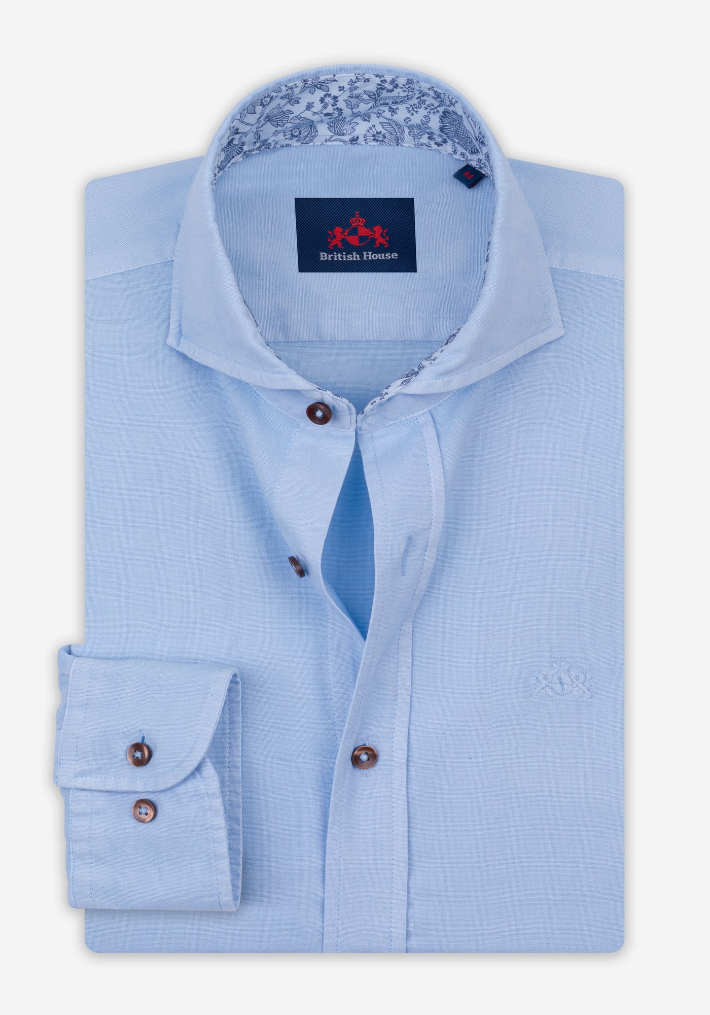 Powder Blue Piece-Dyed Shirt