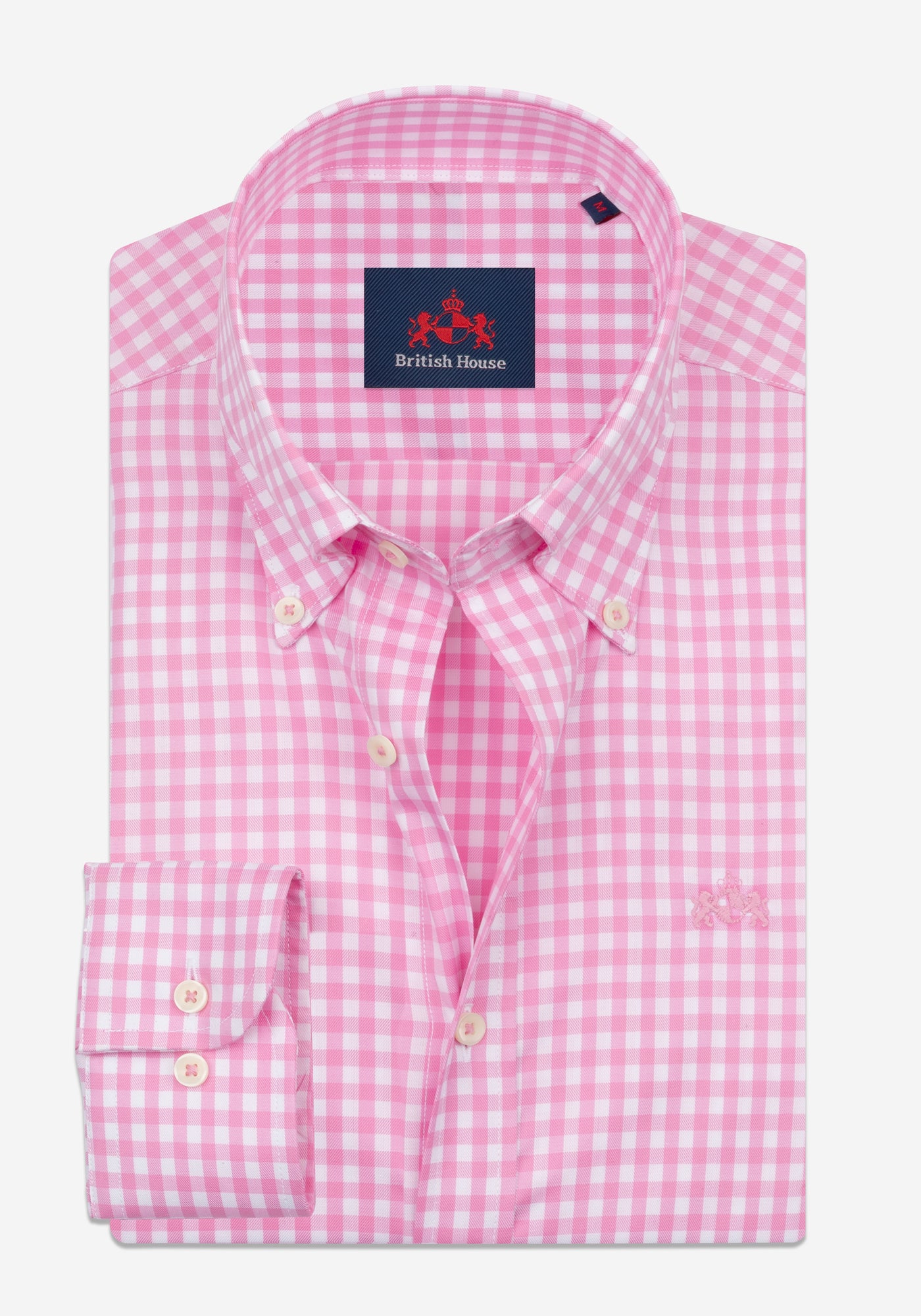 Petal Pink Checked Twill Shirt