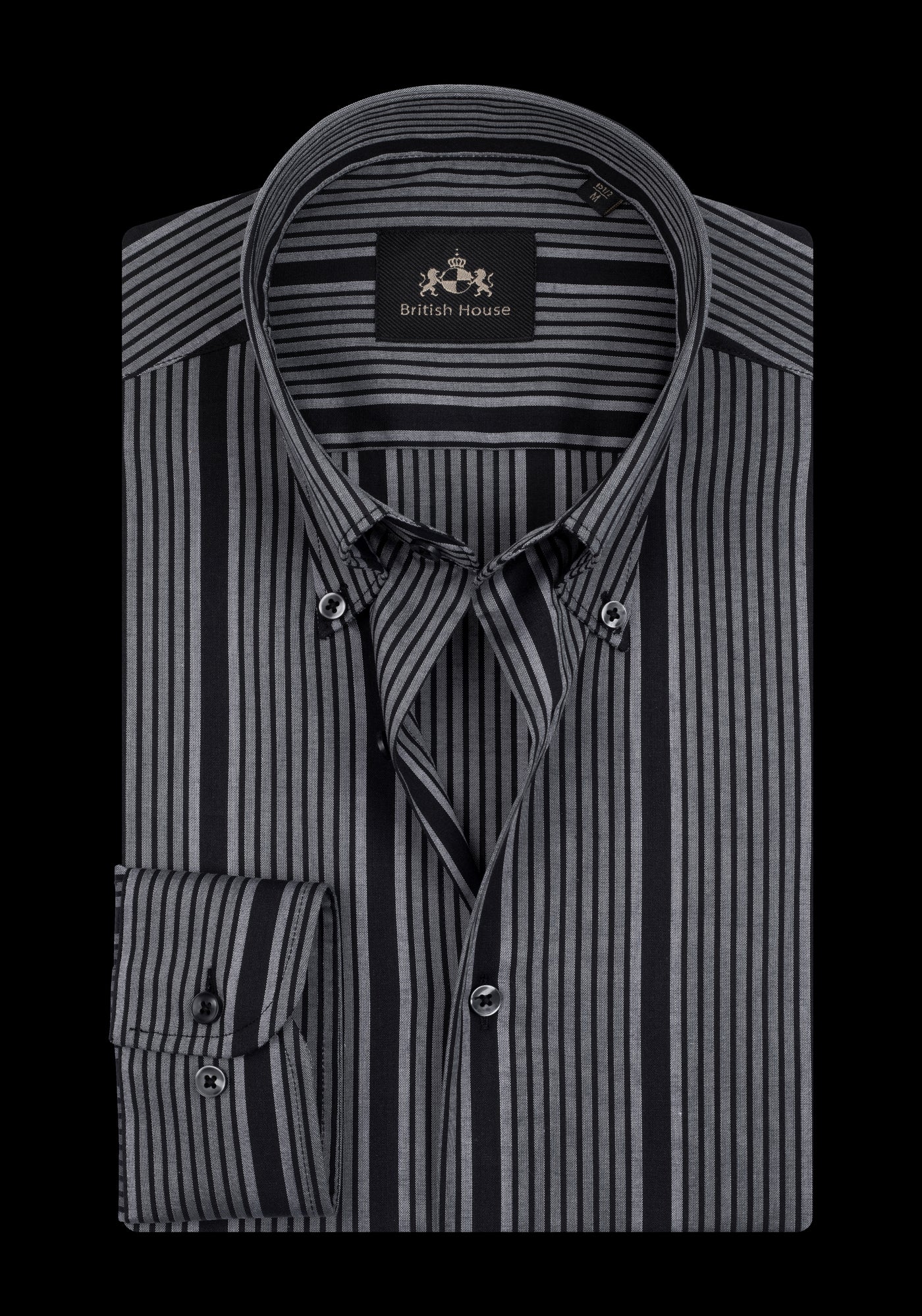 Slate Black Stripe Oxford Shirt