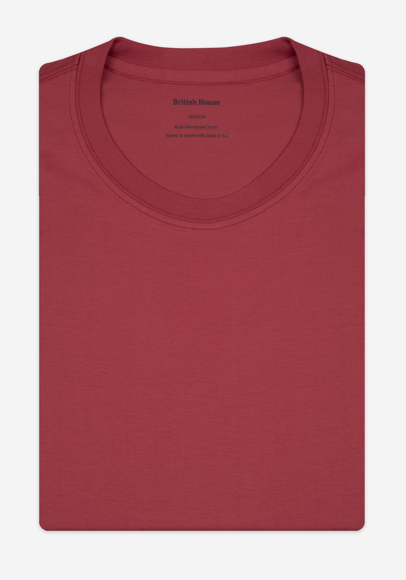 Terra Red Mercerized Single Jersey