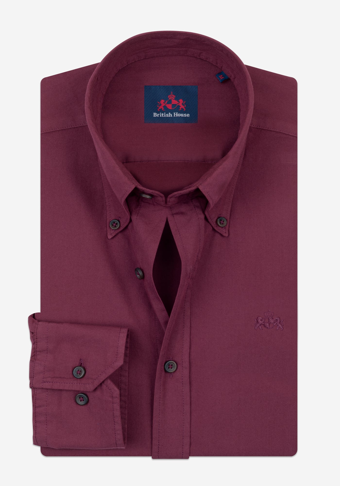 Mulberry Red Piece-Dyed Shirt