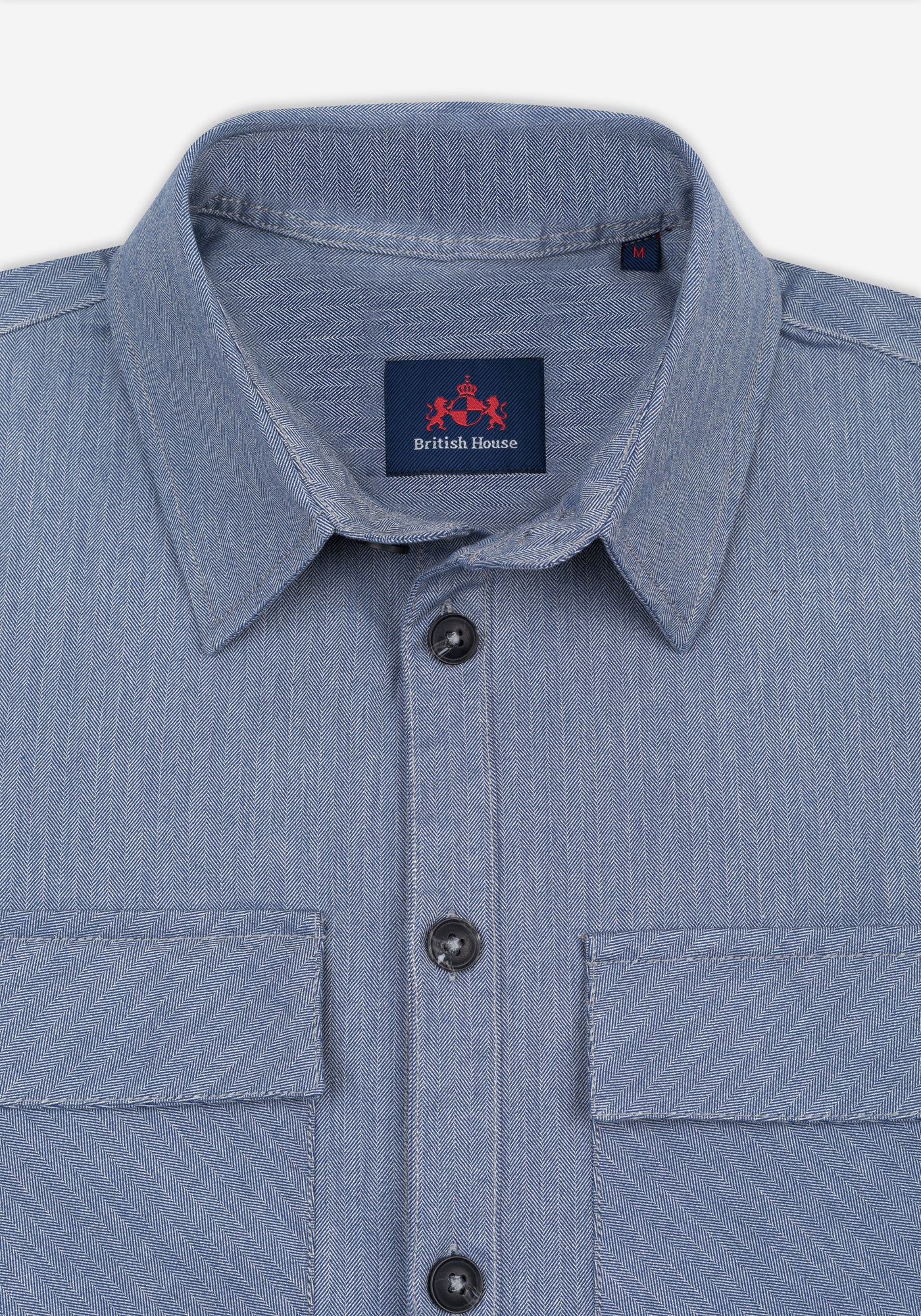 Steel Blue Cotton Overshirt