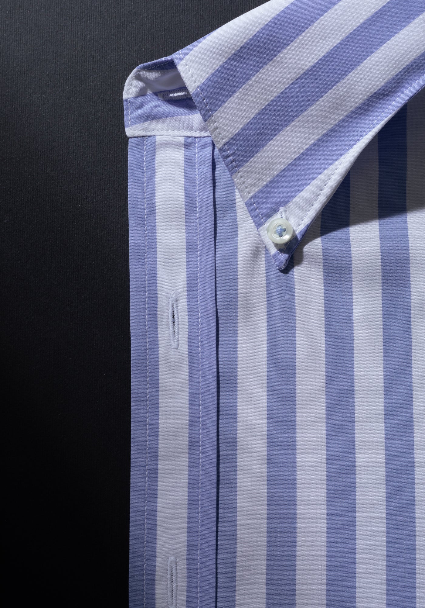 Giza 87 Cotton Pacific Blue Stripe Fine Oxford Shirt