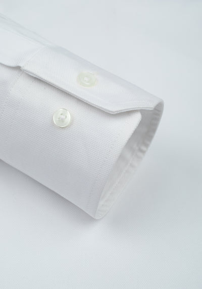 Moon White Basket Weave Shirt