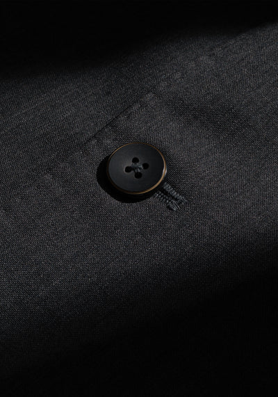 Obsidian Grey Semi-Italian Handmade 130S Cool Wool Blazer