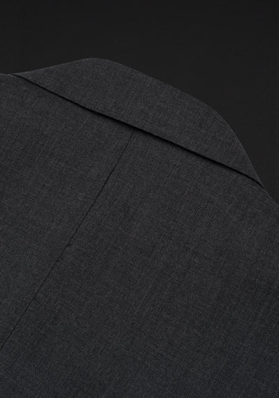 Obsidian Grey Semi-Italian Handmade 130S Cool Wool Blazer