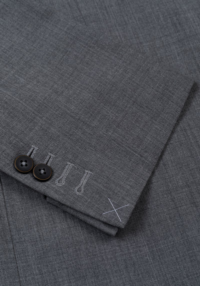 Gentle Grey Semi-Italian Handmade 130S Cool Wool Blazer