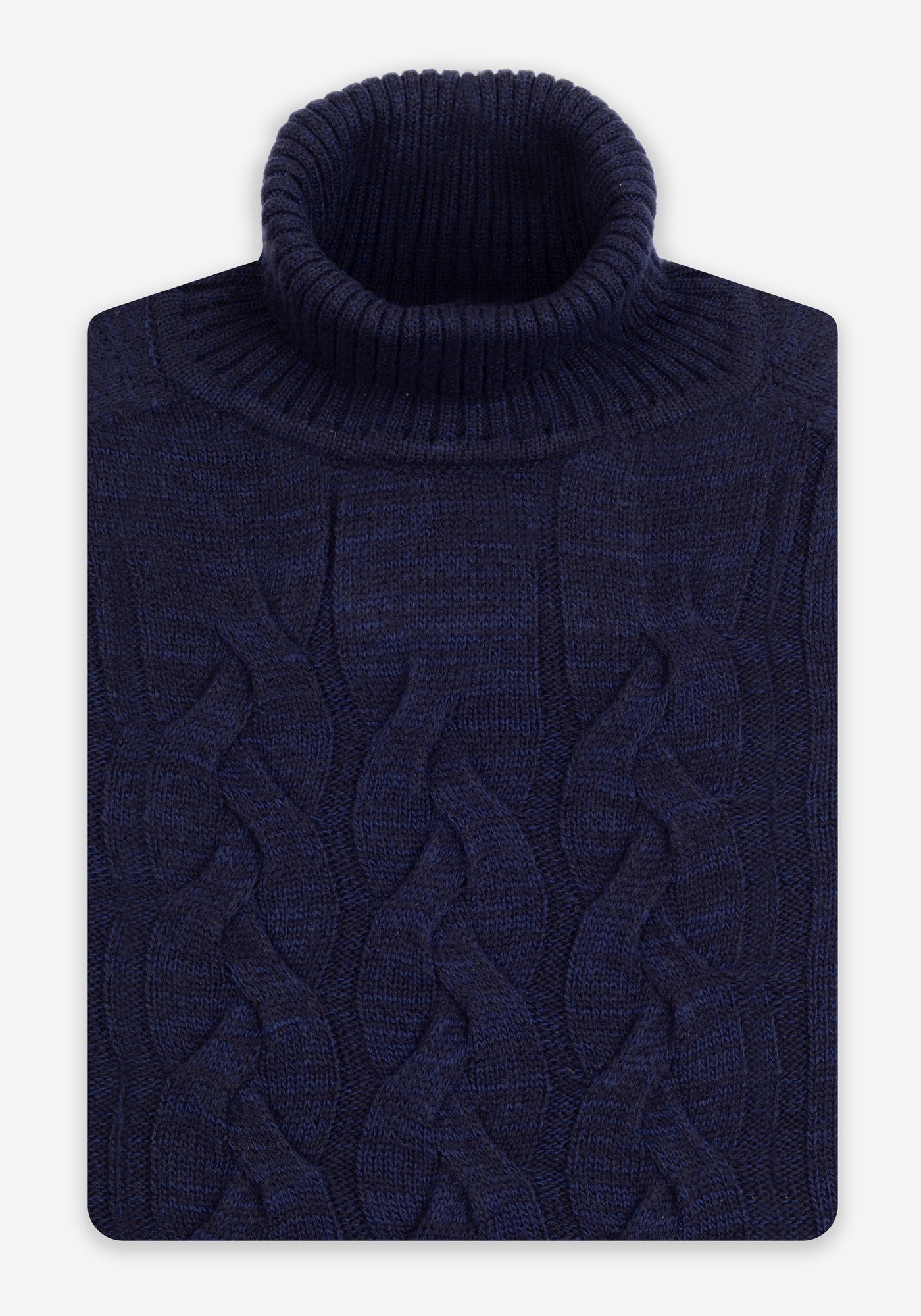 Sapphire Navy Braided Turtle Neck Pullover