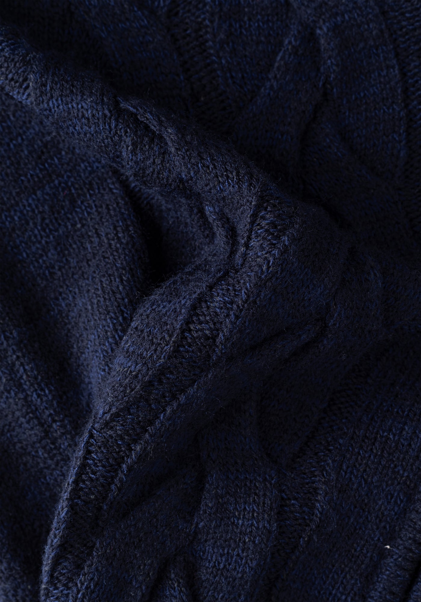 Sapphire Navy Braided Turtle Neck Pullover