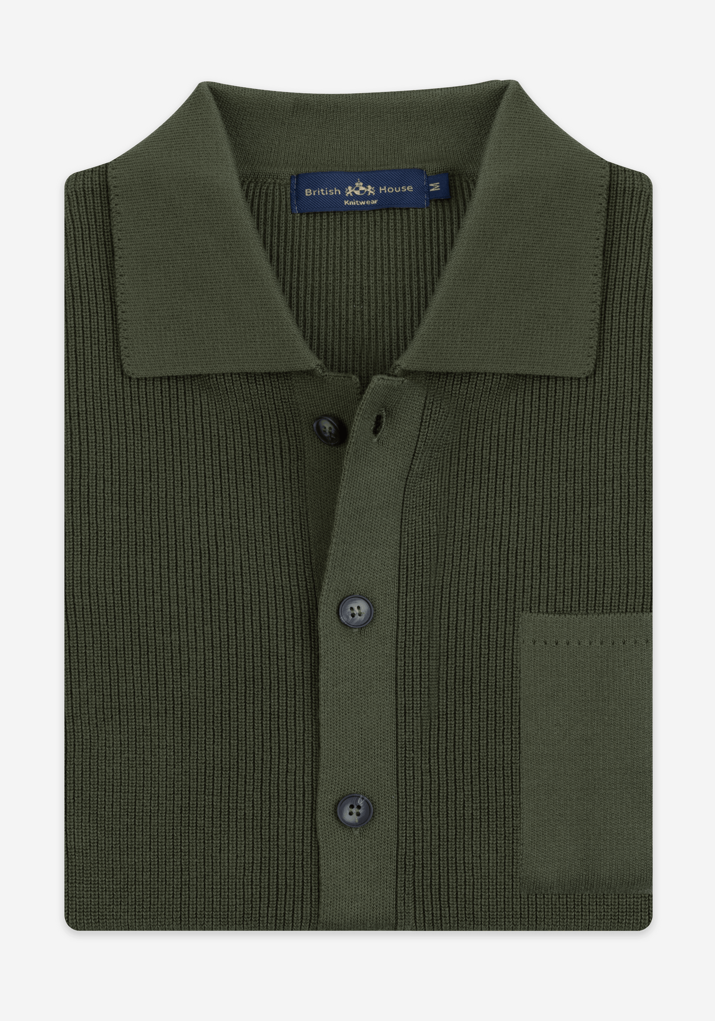 Deep Olive Heavy Knitted Cardigan