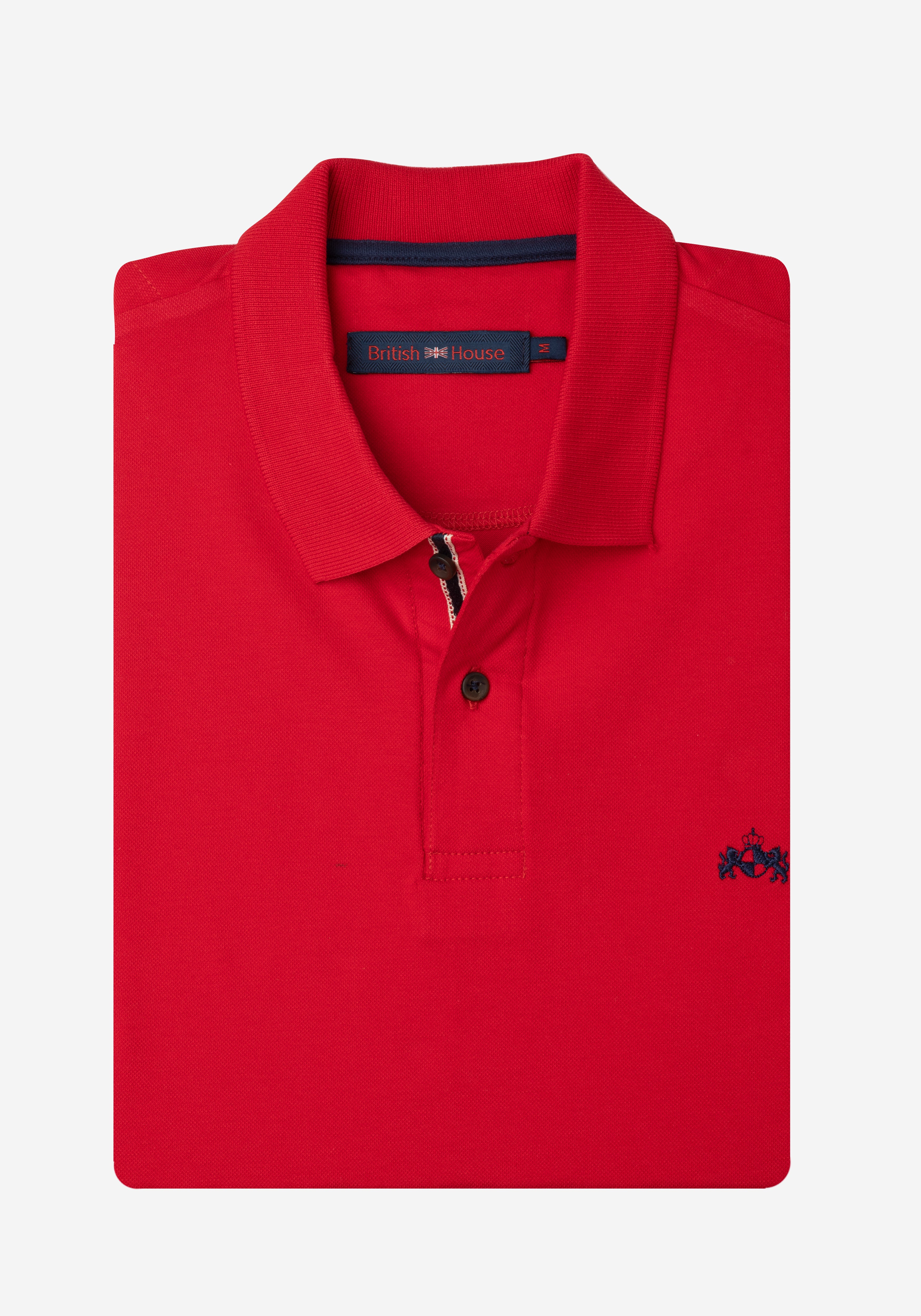 Lava Red Cotton Polo Shirt – British House