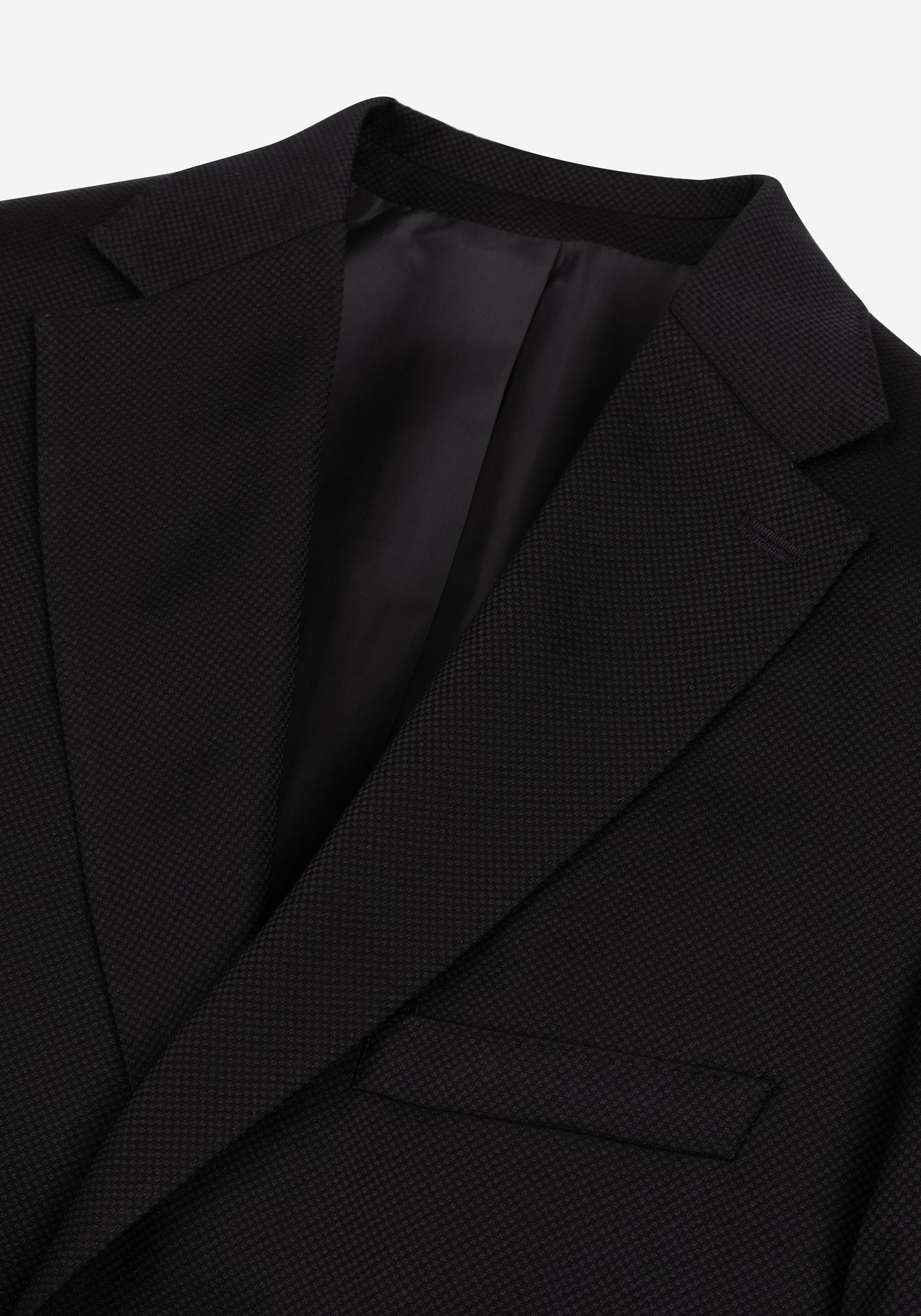 Contemporary Fit Spade Black Piqué Blazer