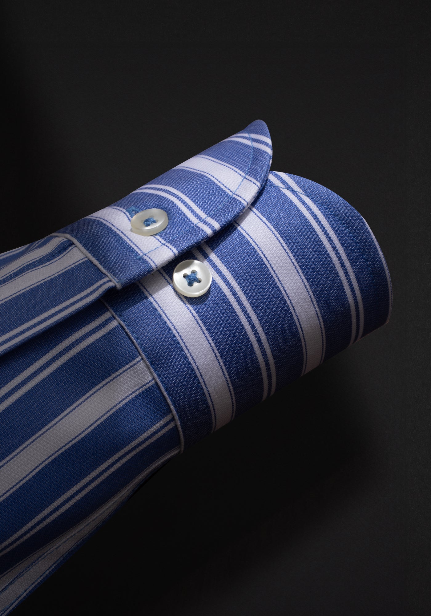 Royal Blue Stripe Basket Weave Shirt