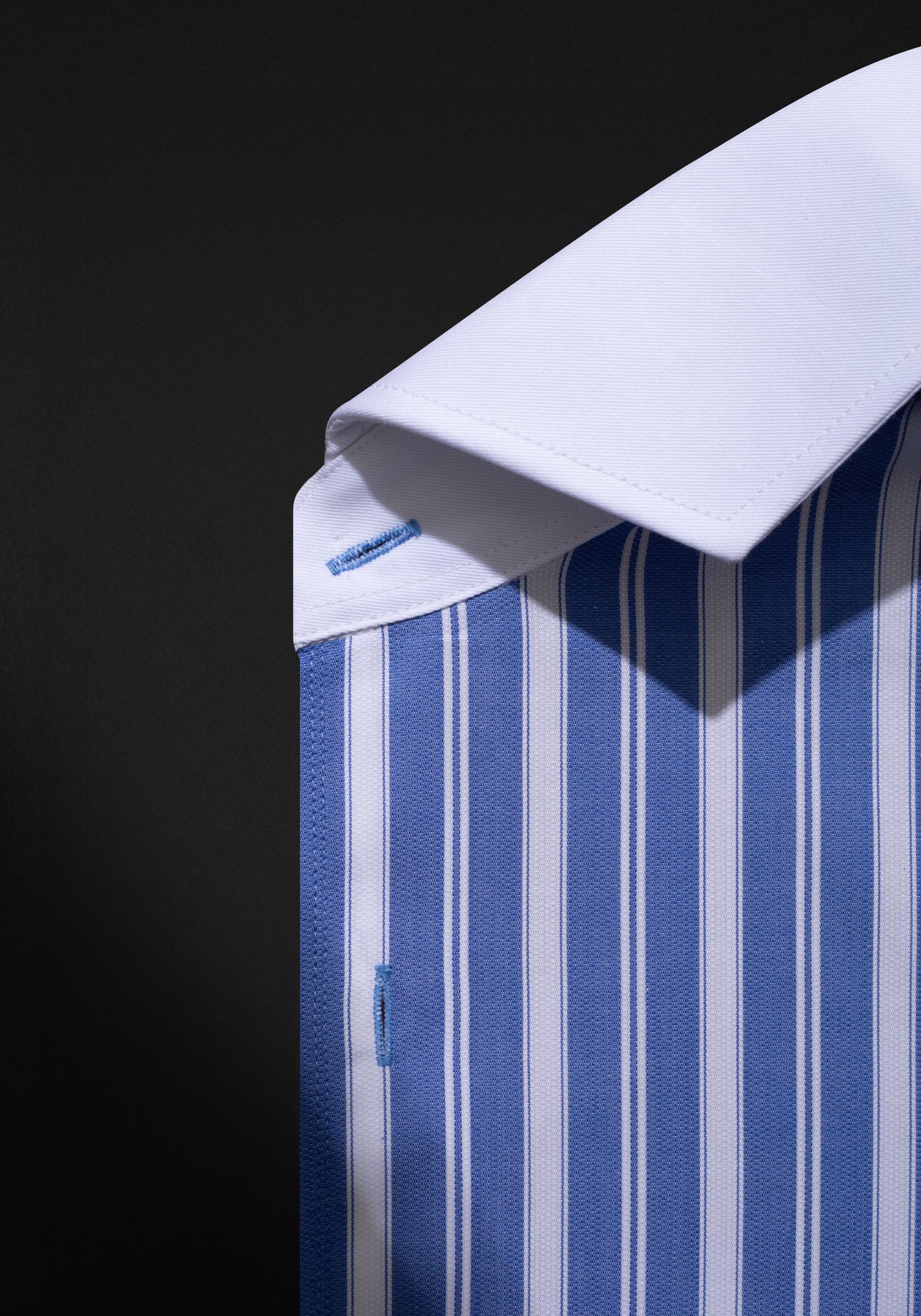 Royal Blue Stripe Basket Weave Shirt