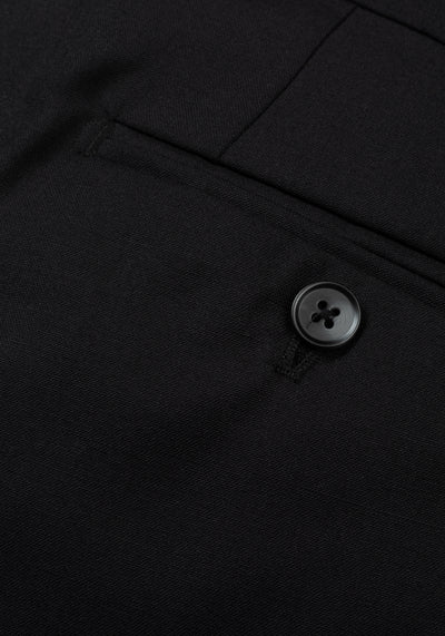 Coal Black Semi-Italian Handmade 130S Cool Wool Suit