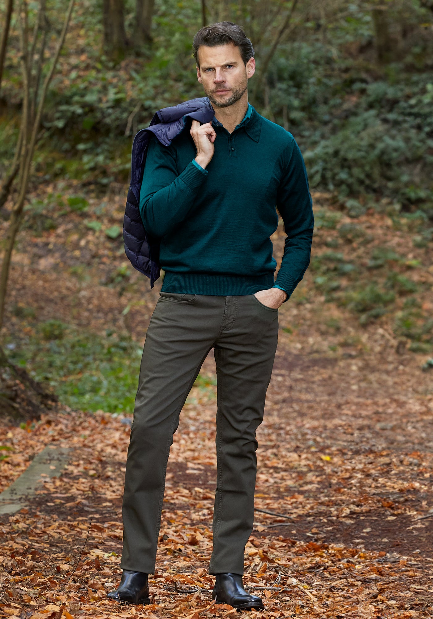 Teal Green Italian Merino Wool Pullover